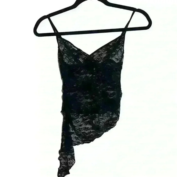Motel Kasha Asymmetric Top Lace Jet Black XXS - Picture 4 of 6